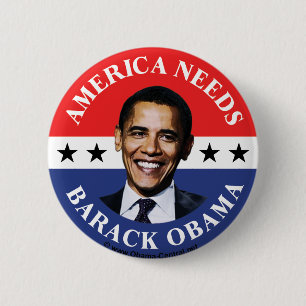 Amerika braucht Barack Obama Button