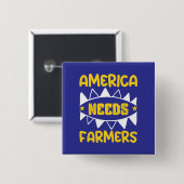 Amerika braucht Bauern Button (Vorne & Hinten)