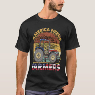 Amerika braucht Bauern, die Bauer-Traktor-Landwirt T-Shirt