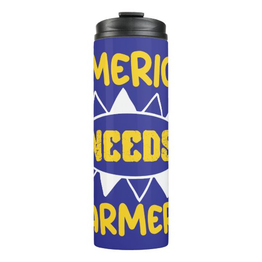 Amerika braucht Bauern Thermosbecher (Vorderseite)