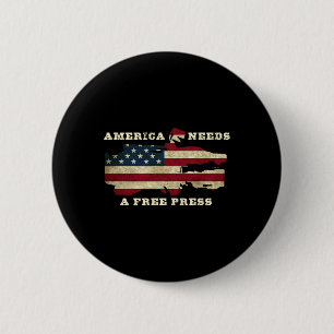 Amerika Braucht Eine Freie Presse Anti-Trump 1. Zu Button