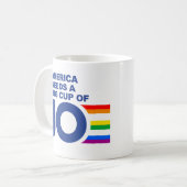 AMERIKA BRAUCHT EINE GROSSE ZAHL JOE (LGBTQ PRIDE) KAFFEETASSE (Vorderseite Links)