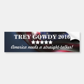 Amerika braucht einen Allsprecher ~Trey Gowdy 2016 Autoaufkleber