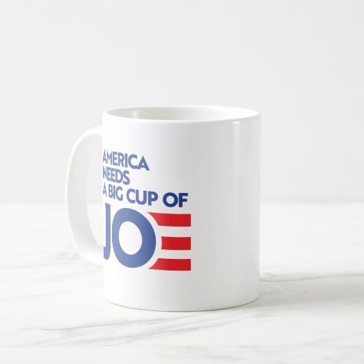 Amerika braucht einen Big Cup mit Joe Kaffeetasse (Vorderseite Links)