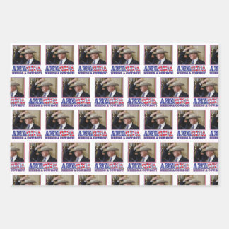 Amerika braucht einen Cowboy - Trump 2020 Geschenkpapier Set