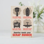 Amerika braucht Ihr Rubber-Weltwecker-Poster Einladung (Stehend Vorderseite)