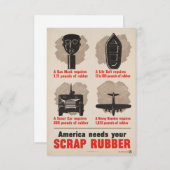 Amerika braucht Ihr Rubber-Weltwecker-Poster Einladung (Vorne/Hinten)