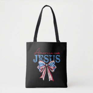 Amerika braucht Jesus Christlich USA-Flagge Coquet Tasche