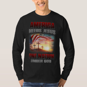 Amerika braucht Jesus eine Nation unter Gott T-Shirt