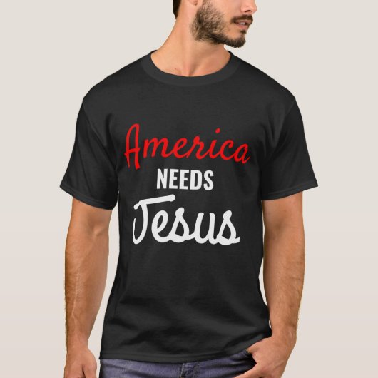 Amerika braucht Jesus Religious T-Shirt (Vorderseite)