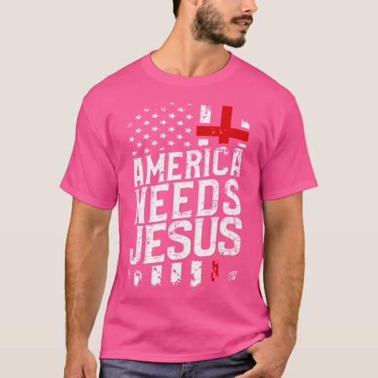 Amerika braucht Jesus T-Shirt (Vorderseite)