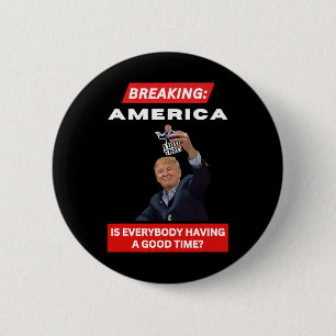 Amerika brechen Anti-Trump-Zölle Hände weg 2025 Button