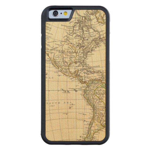 Amerika Carved Wood iPhone Hülle (Rückseite)