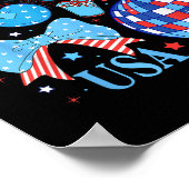 Amerika - Coquette 4. Juli Unabhängigkeitstag Poster (Ecke)