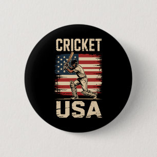 Amerika Cricket Amerikanisch Usa Spieler Männer Fr Button
