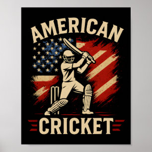 Amerika Cricket Amerikanischer USA-Spieler Männer Poster