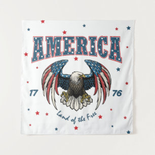 Amerika das Land der Freiheit, 4. Juli Wandteppich