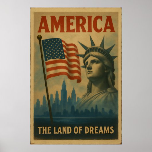 Amerika - Das Land der Träume, Vintag Poster (Vorne)