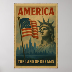 Amerika – Das Land der Träume, Vintage Poster