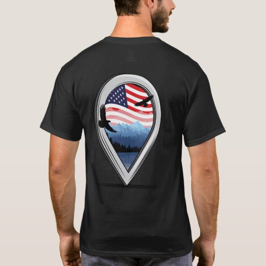 Amerika, das patriotische Ziel der Freiheit T-Shirt (Rückseite)