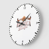 Amerika, das Schöne Große Wanduhr (Winkel)