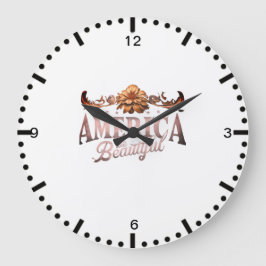 Amerika, das Schöne Große Wanduhr