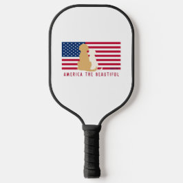 Amerika - das schöne Hundescheckpaddel Pickleball Schläger