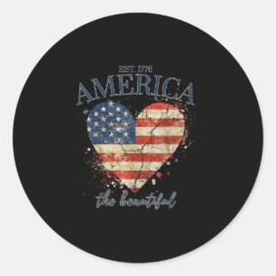 Amerika das schöne Unabhängigkeitstag patriotisch Runder Aufkleber