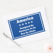 Amerika, das von Geniessen unter dem Zeichen Idiot Rechteckiger Aufkleber (Umschlag)