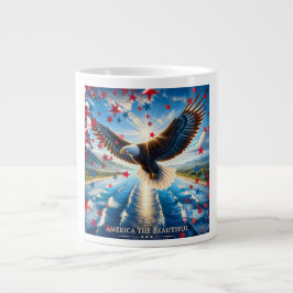 Amerika der wunderschöne Adlerfahne Patriotischer Jumbo-Tasse
