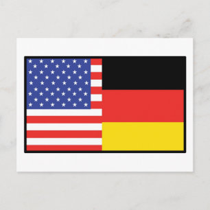 Amerika Deutschland Postkarte