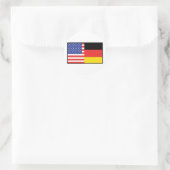 Amerika Deutschland Runder Aufkleber (Tasche)
