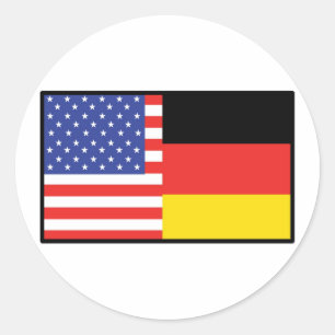 Amerika Deutschland Runder Aufkleber
