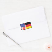 Amerika Deutschland Runder Aufkleber (Umschlag)