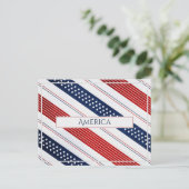 Amerika | Diagonale US Flagge Postkarte (Stehend Vorderseite)