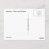 Amerika | Diagonale US Flagge Postkarte (Rückseite)
