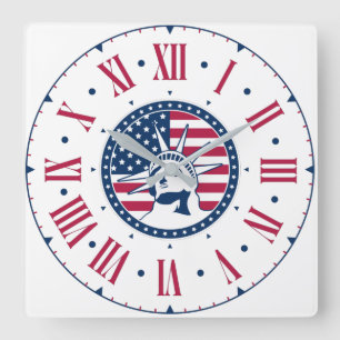 Amerika: Die mutige Uhr der Mauer auf dem Platz