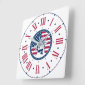 Amerika: Die mutige Uhr der Mauer auf dem Platz (Winkel)