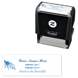 Amerika - Die schöne Namensadresse Briefmarke 3 Ze Permastempel