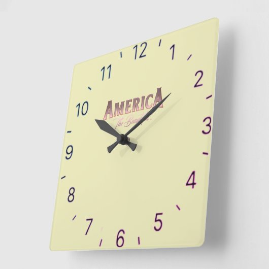 Amerika - die wunderschöne Mauer Quadratische Wanduhr (Winkel)