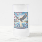 Amerika - die wunderschöne Patriotische Adler-Matt Mattglas Bierglas (Mittel)