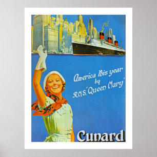 Amerika dieses Jahr durch Queen Mary Poster