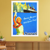 Amerika dieses Jahr RMS Queen Mary ~ XL Leinwanddruck (Insitu (Wohnzimmer))