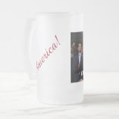 AMERIKA DONALD TRUMP NICHT GEFÄHRDET! 3 GLASDESIGN MATTGLAS BIERGLAS (Vorderseite Links)