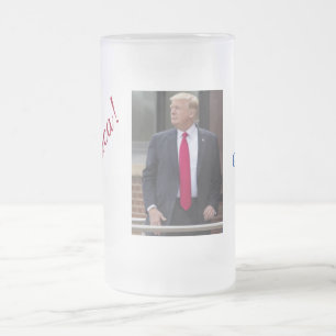 AMERIKA DONALD TRUMP NICHT GEFÄHRDET! 4 GLASDESIGN MATTGLAS BIERGLAS