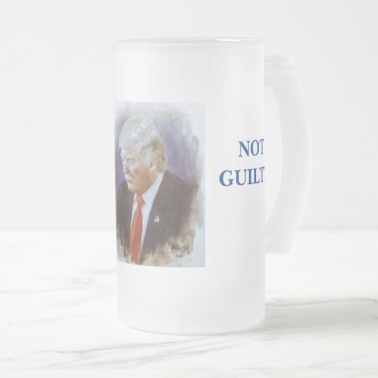 AMERIKA DONALD TRUMP NICHT GEFÄHRDET! 7 GLASDESIGN MATTGLAS BIERGLAS (VorderseiteRechts)