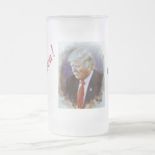 AMERIKA DONALD TRUMP NICHT GEFÄHRDET! 7 GLASDESIGN MATTGLAS BIERGLAS