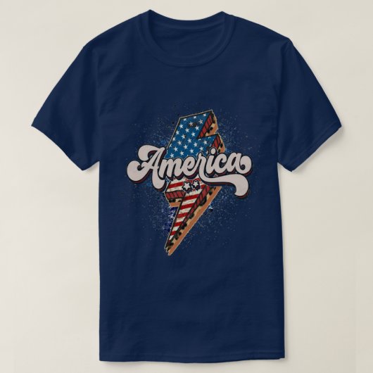 Amerika donnert mit den Sternen T-Shirt (Design vorne)