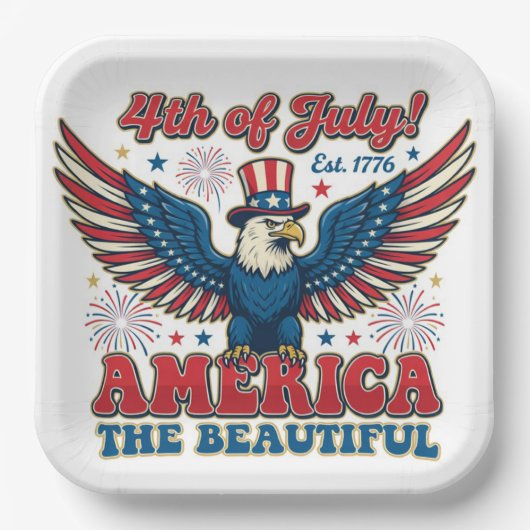 Amerika, du Schönes Pappteller (Vorderseite)