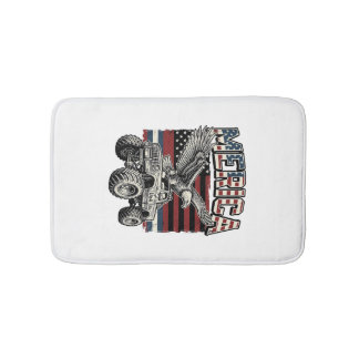 Amerika Eagle Monster Truck Vintage Patriotisch Badematte